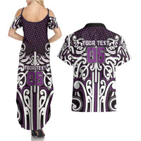 Custom Aotearoa Rangitane Couples Matching Summer Maxi Dress and Hawaiian Shirt Maori Tribal Pattern Mix Poutama LT05 - Polynesian Pride