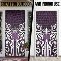 Custom Aotearoa Rangitane Door Cover Maori Tribal Pattern Mix Poutama LT05 - Polynesian Pride