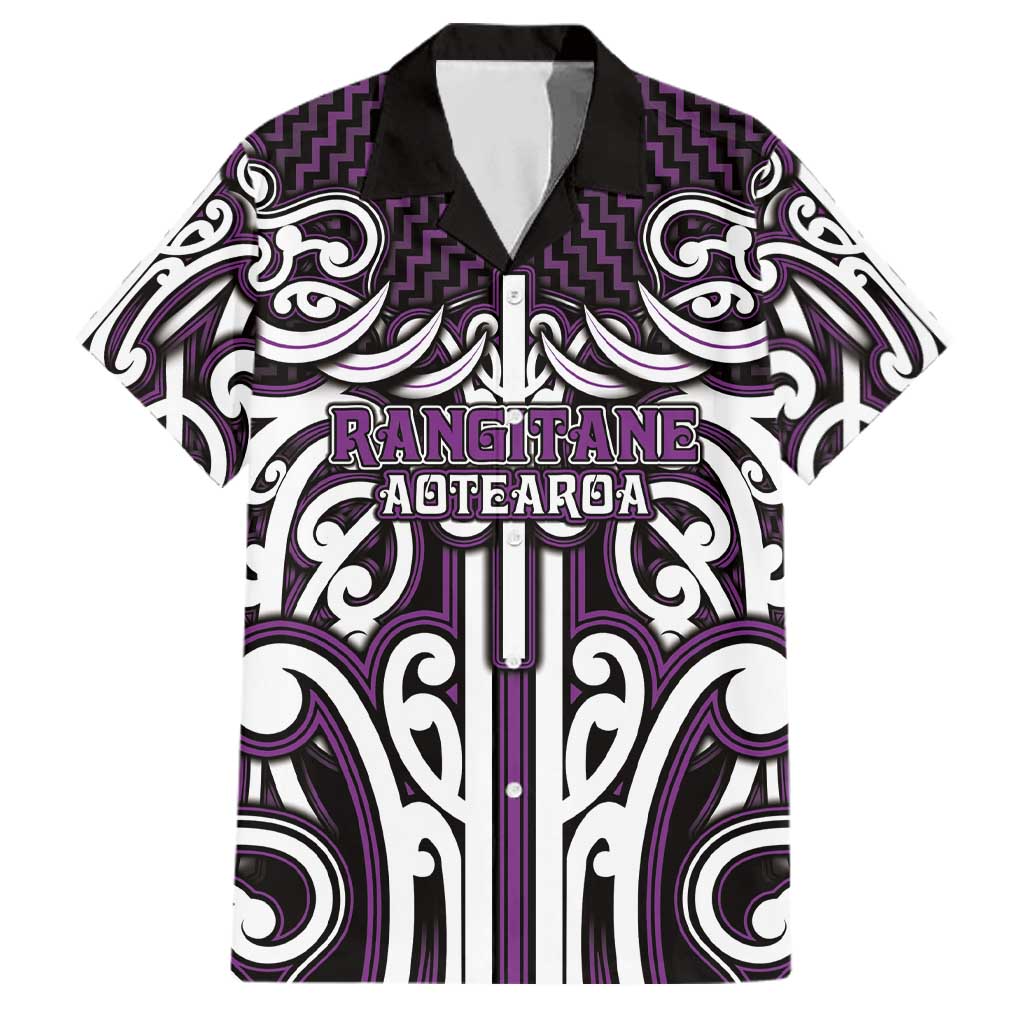 Custom Aotearoa Rangitane Family Matching Short Sleeve Bodycon Dress and Hawaiian Shirt Maori Tribal Pattern Mix Poutama