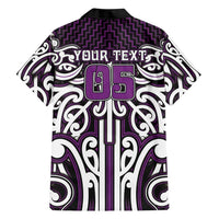 Custom Aotearoa Rangitane Family Matching Short Sleeve Bodycon Dress and Hawaiian Shirt Maori Tribal Pattern Mix Poutama
