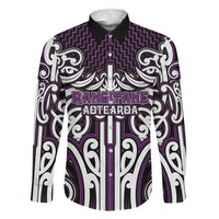 Custom Aotearoa Rangitane Family Matching Short Sleeve Bodycon Dress and Hawaiian Shirt Maori Tribal Pattern Mix Poutama