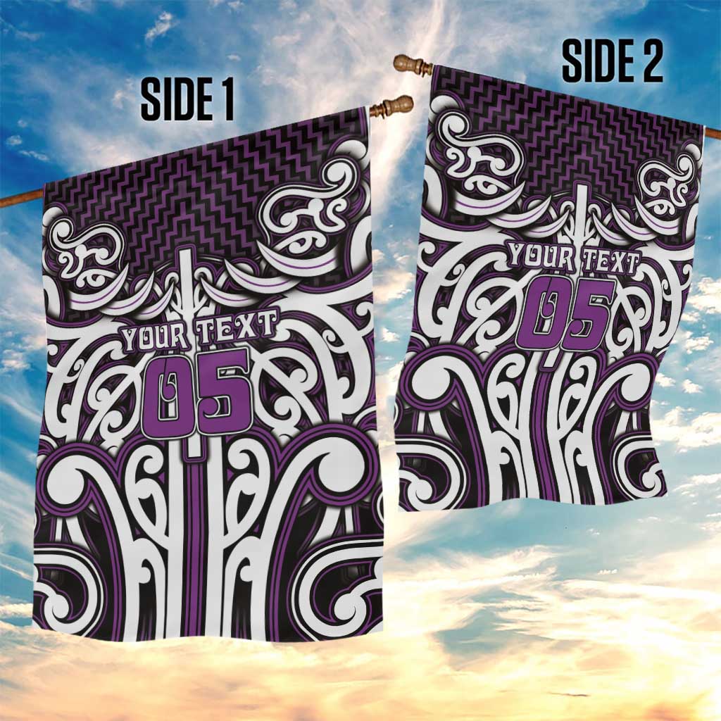 Custom Aotearoa Rangitane Garden Flag Maori Tribal Pattern Mix Poutama LT05 - Polynesian Pride