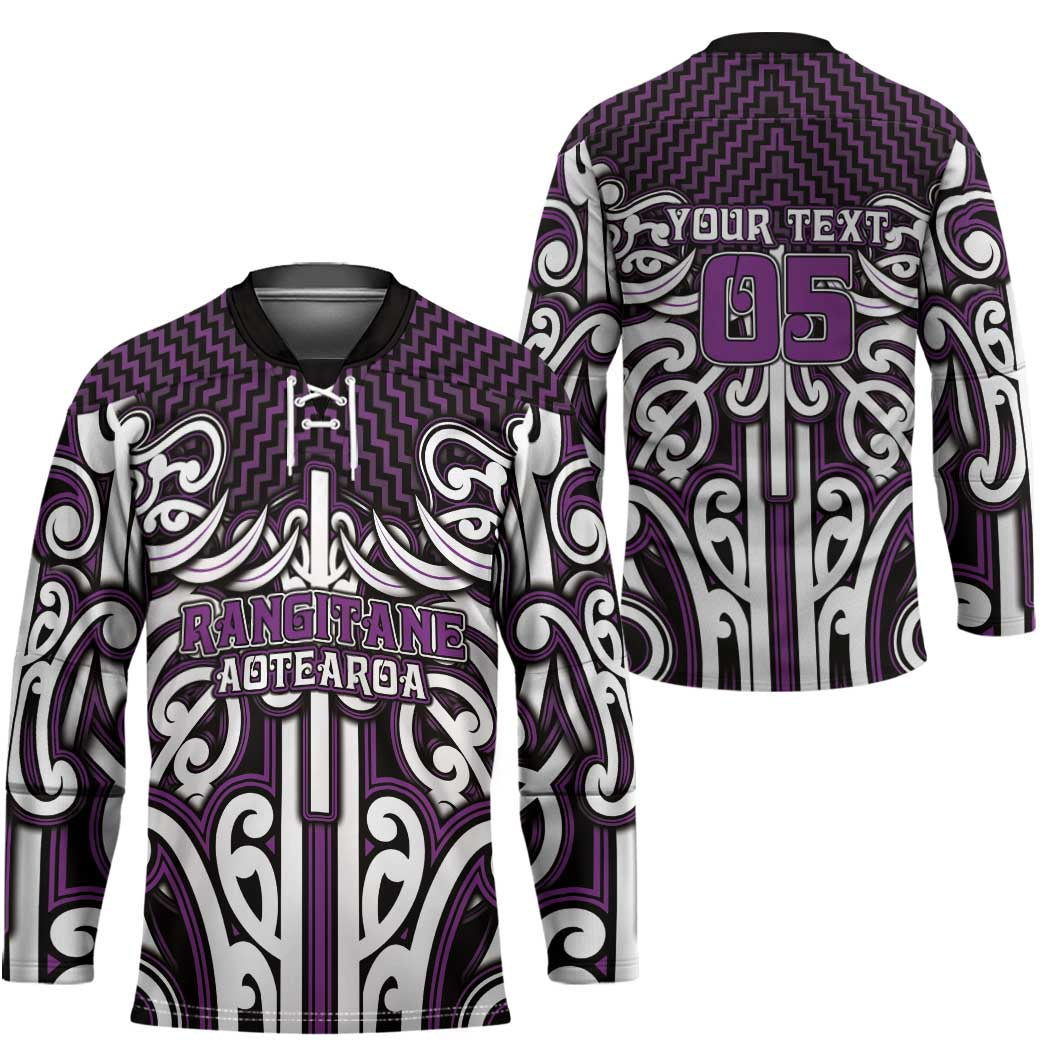 Custom Aotearoa Rangitane Hockey Jersey Maori Tribal Pattern Mix Poutama LT05 - Polynesian Pride