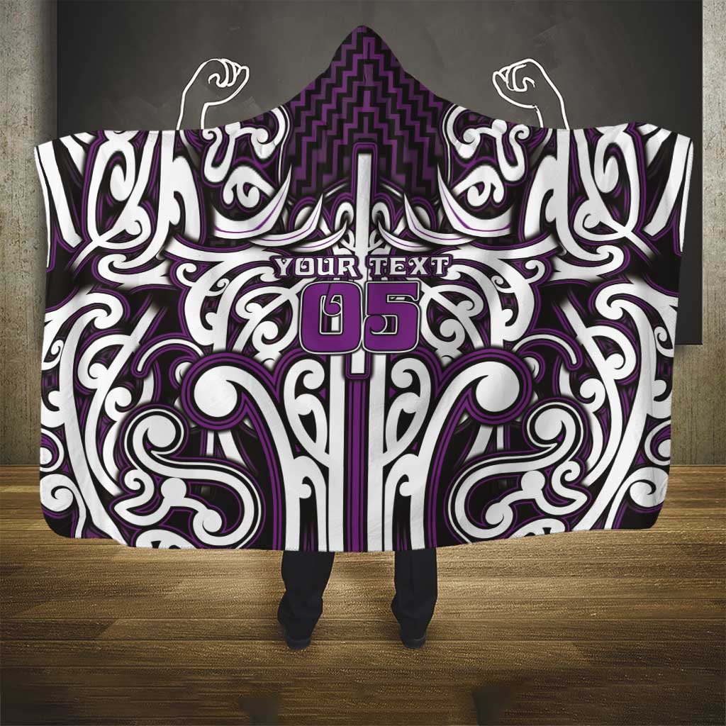 Custom Aotearoa Rangitane Hooded Blanket Maori Tribal Pattern Mix Poutama LT05 - Polynesian Pride