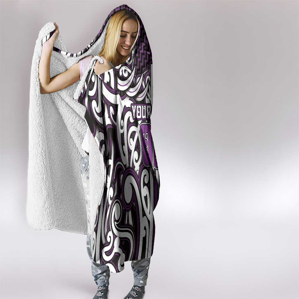 Custom Aotearoa Rangitane Hooded Blanket Maori Tribal Pattern Mix Poutama LT05 - Polynesian Pride