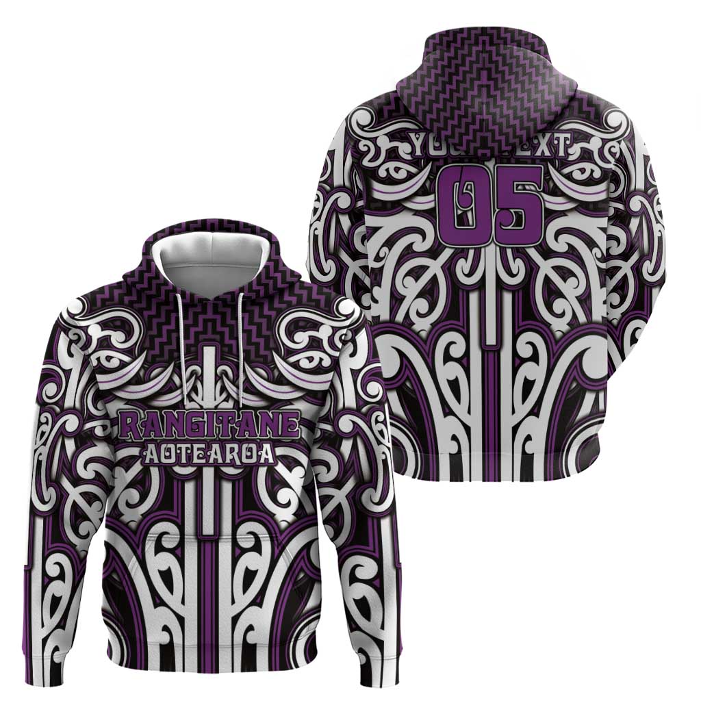 Custom Aotearoa Rangitane Hoodie Maori Tribal Pattern Mix Poutama LT05 - Polynesian Pride