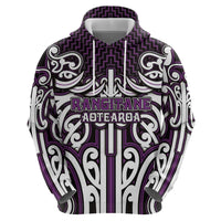 Custom Aotearoa Rangitane Hoodie Maori Tribal Pattern Mix Poutama LT05 - Polynesian Pride