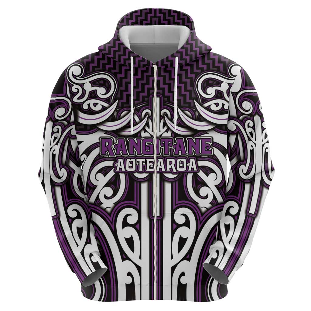 Custom Aotearoa Rangitane Hoodie Maori Tribal Pattern Mix Poutama LT05 - Polynesian Pride