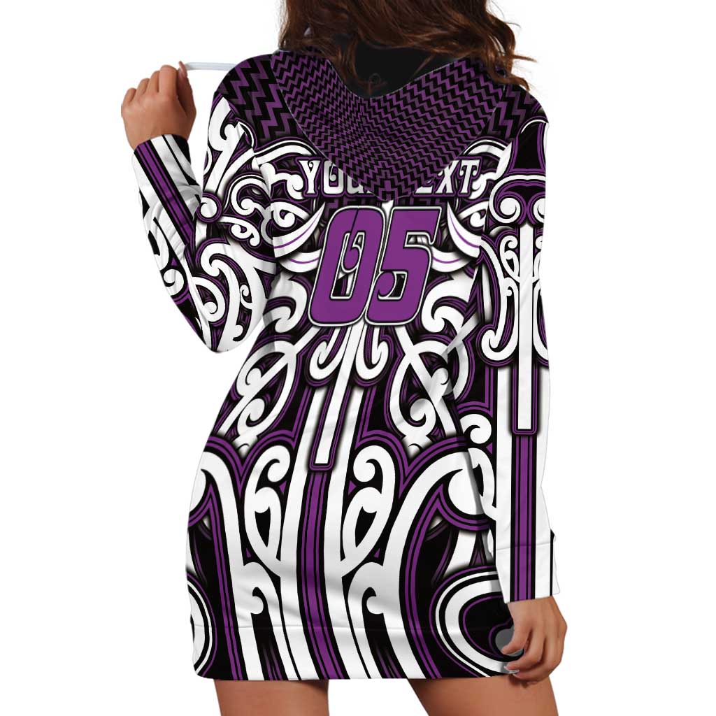 Custom Aotearoa Rangitane Hoodie Dress Maori Tribal Pattern Mix Poutama LT05 - Polynesian Pride