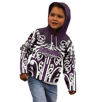 Custom Aotearoa Rangitane Kid Hoodie Maori Tribal Pattern Mix Poutama LT05 - Polynesian Pride