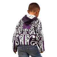 Custom Aotearoa Rangitane Kid Hoodie Maori Tribal Pattern Mix Poutama LT05 - Polynesian Pride