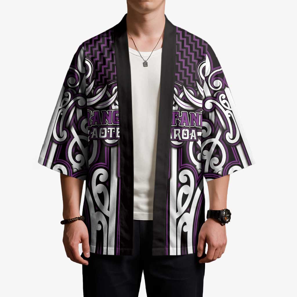 Custom Aotearoa Rangitane Kimono Maori Tribal Pattern Mix Poutama LT05 - Polynesian Pride