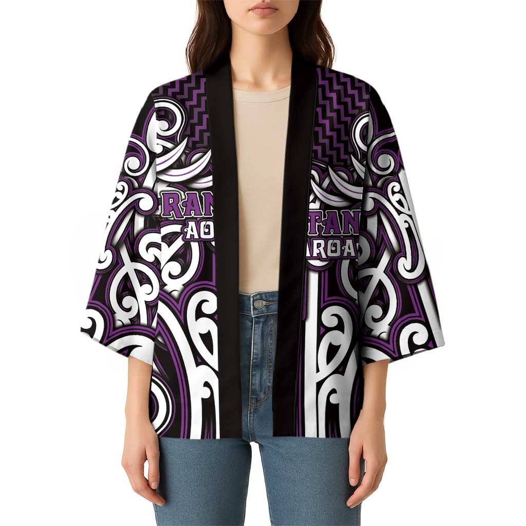 Custom Aotearoa Rangitane Kimono Maori Tribal Pattern Mix Poutama LT05 - Polynesian Pride
