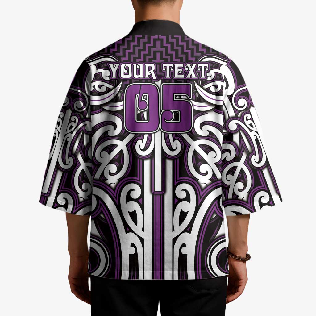Custom Aotearoa Rangitane Kimono Maori Tribal Pattern Mix Poutama LT05 - Polynesian Pride
