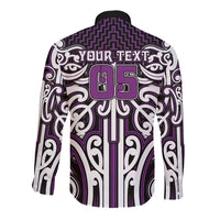 Custom Aotearoa Rangitane Long Sleeve Button Shirt Maori Tribal Pattern Mix Poutama LT05 - Polynesian Pride