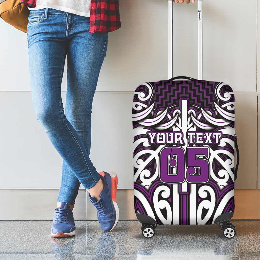Custom Aotearoa Rangitane Luggage Cover Maori Tribal Pattern Mix Poutama LT05 - Polynesian Pride