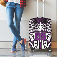 Custom Aotearoa Rangitane Luggage Cover Maori Tribal Pattern Mix Poutama LT05 - Polynesian Pride