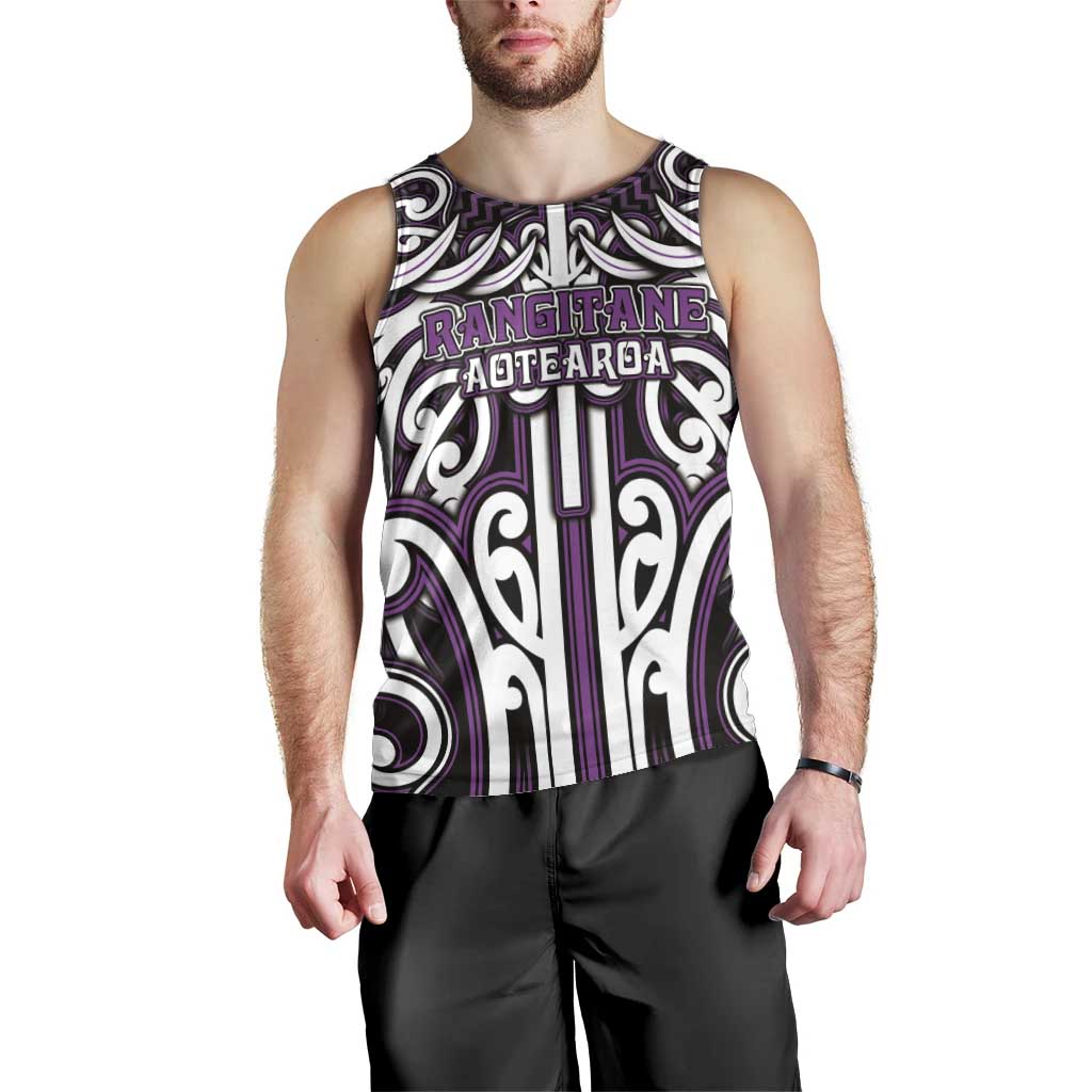 Custom Aotearoa Rangitane Men Tank Top Maori Tribal Pattern Mix Poutama LT05 - Polynesian Pride