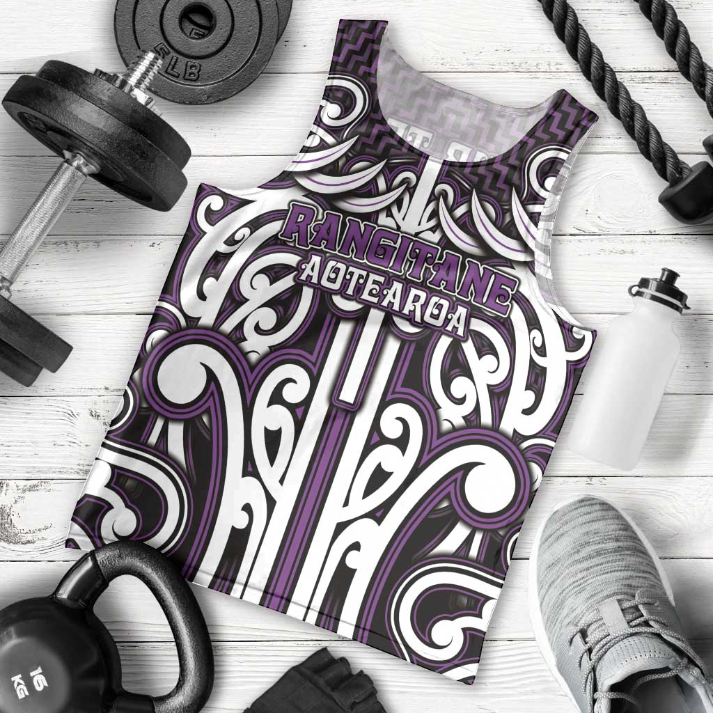 Custom Aotearoa Rangitane Men Tank Top Maori Tribal Pattern Mix Poutama LT05 - Polynesian Pride