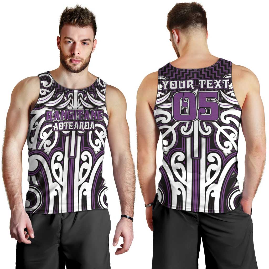 Custom Aotearoa Rangitane Men Tank Top Maori Tribal Pattern Mix Poutama LT05 - Polynesian Pride