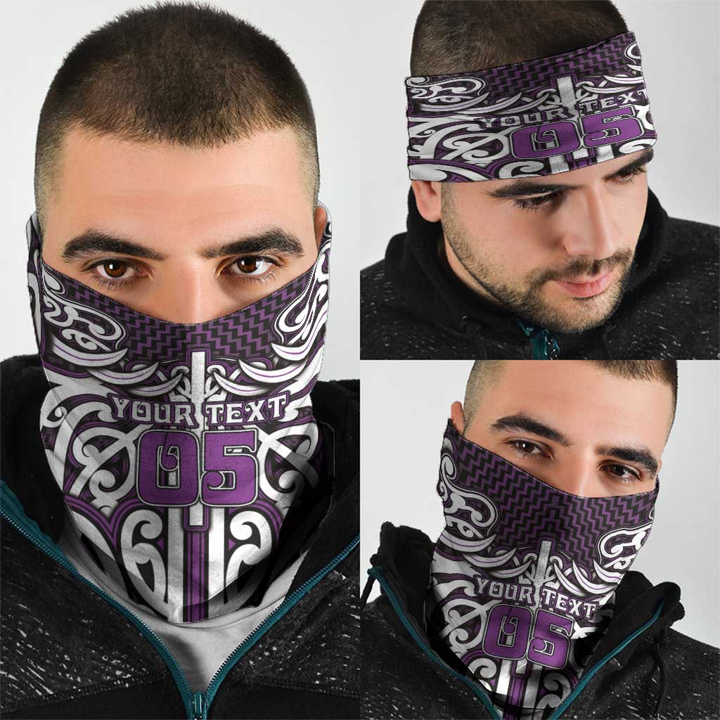 Custom Aotearoa Rangitane Neck Gaiter Maori Tribal Pattern Mix Poutama LT05 - Polynesian Pride