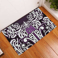 Custom Aotearoa Rangitane Rubber Doormat Maori Tribal Pattern Mix Poutama LT05 - Polynesian Pride