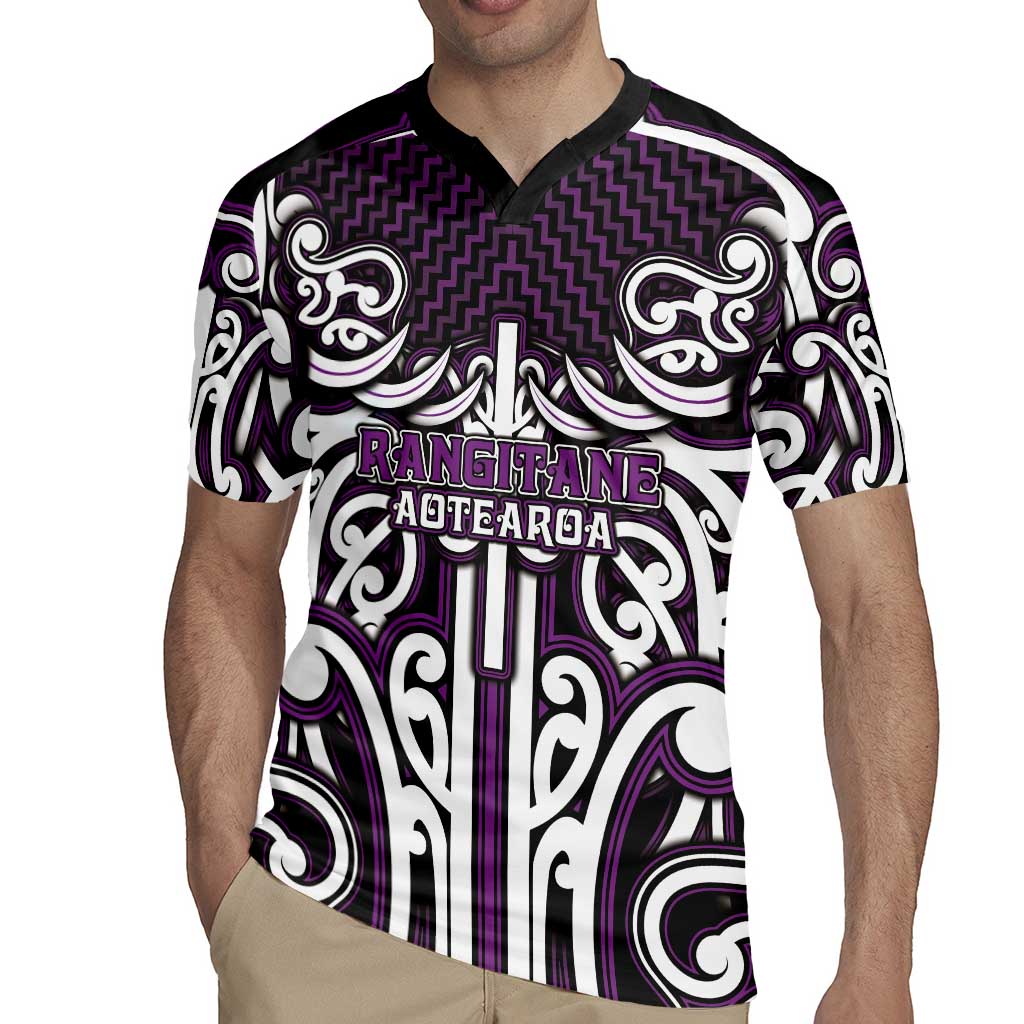 Custom Aotearoa Rangitane Rugby Jersey Maori Tribal Pattern Mix Poutama LT05 - Polynesian Pride