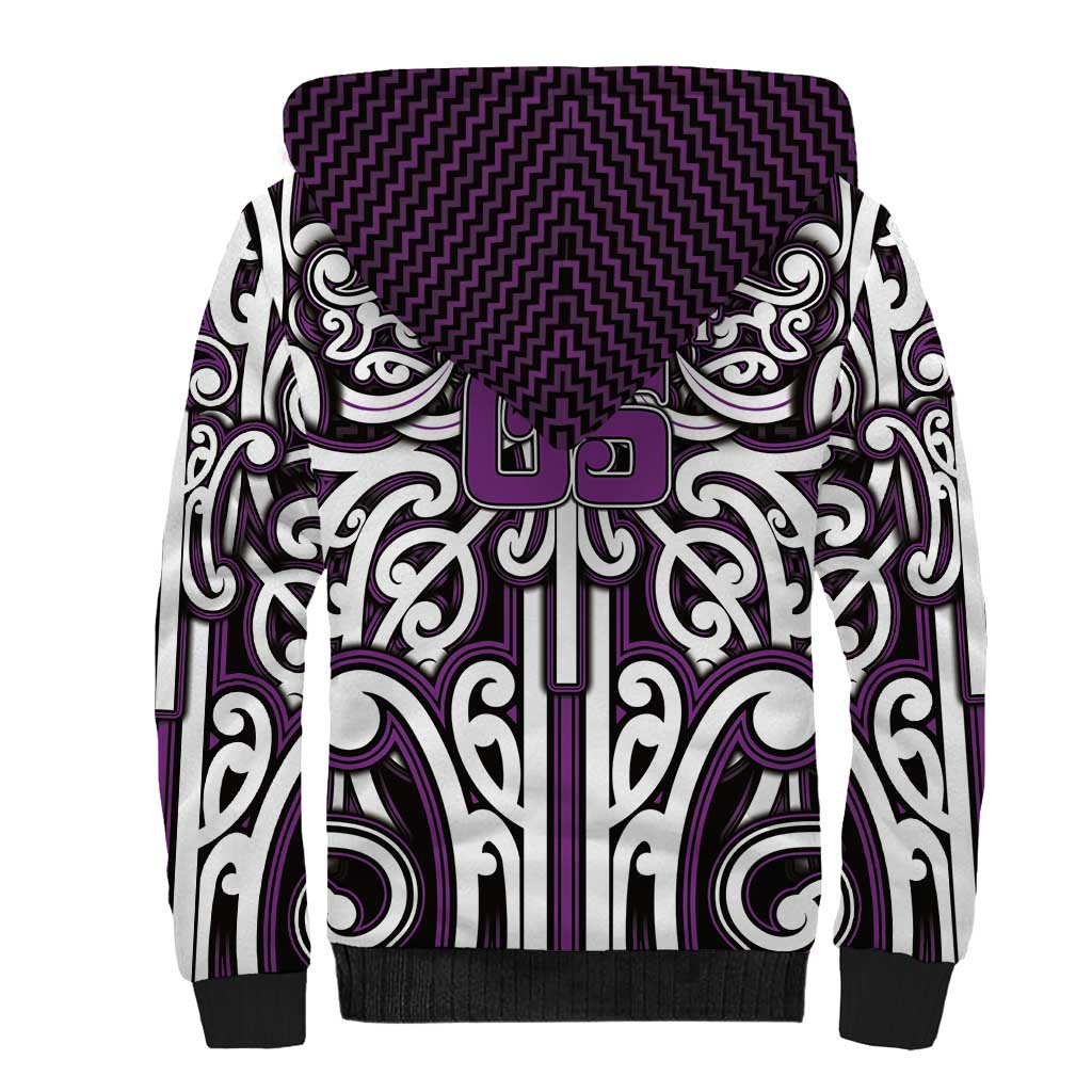 Custom Aotearoa Rangitane Sherpa Hoodie Maori Tribal Pattern Mix Poutama LT05 - Polynesian Pride
