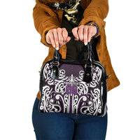Custom Aotearoa Rangitane Shoulder Handbag Maori Tribal Pattern Mix Poutama LT05 One Size Purple - Polynesian Pride