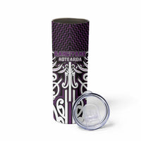 Custom Aotearoa Rangitane Skinny Tumbler Maori Tribal Pattern Mix Poutama LT05 - Polynesian Pride