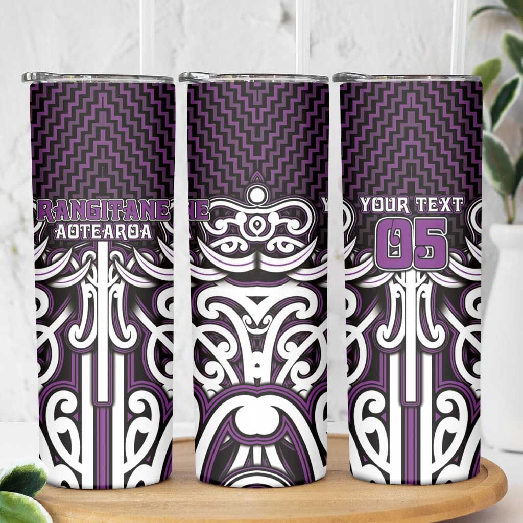Custom Aotearoa Rangitane Skinny Tumbler Maori Tribal Pattern Mix Poutama LT05 - Polynesian Pride