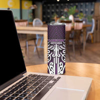 Custom Aotearoa Rangitane Skinny Tumbler Maori Tribal Pattern Mix Poutama LT05 - Polynesian Pride