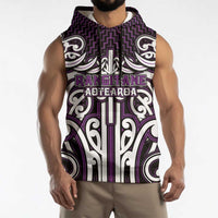 Custom Aotearoa Rangitane Sleeveless Hoodie Maori Tribal Pattern Mix Poutama LT05 - Polynesian Pride