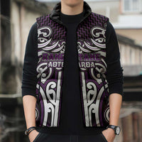 Custom Aotearoa Rangitane Sleeveless Puffer Jacket Maori Tribal Pattern Mix Poutama LT05 - Polynesian Pride