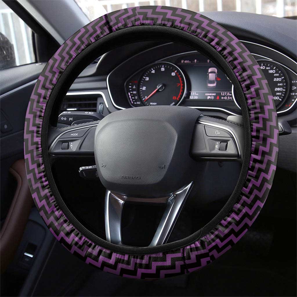 Aotearoa Rangitane Steering Wheel Cover Maori Tribal Pattern Mix Poutama LT05 - Polynesian Pride