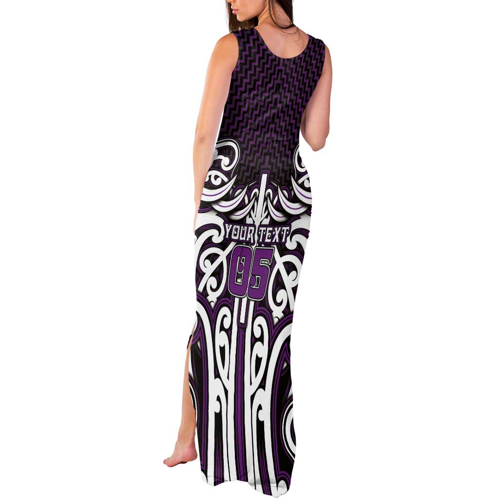 Custom Aotearoa Rangitane Tank Maxi Dress Maori Tribal Pattern Mix Poutama LT05 - Polynesian Pride