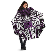 Custom Aotearoa Rangitane Umbrella Maori Tribal Pattern Mix Poutama LT05 - Polynesian Pride
