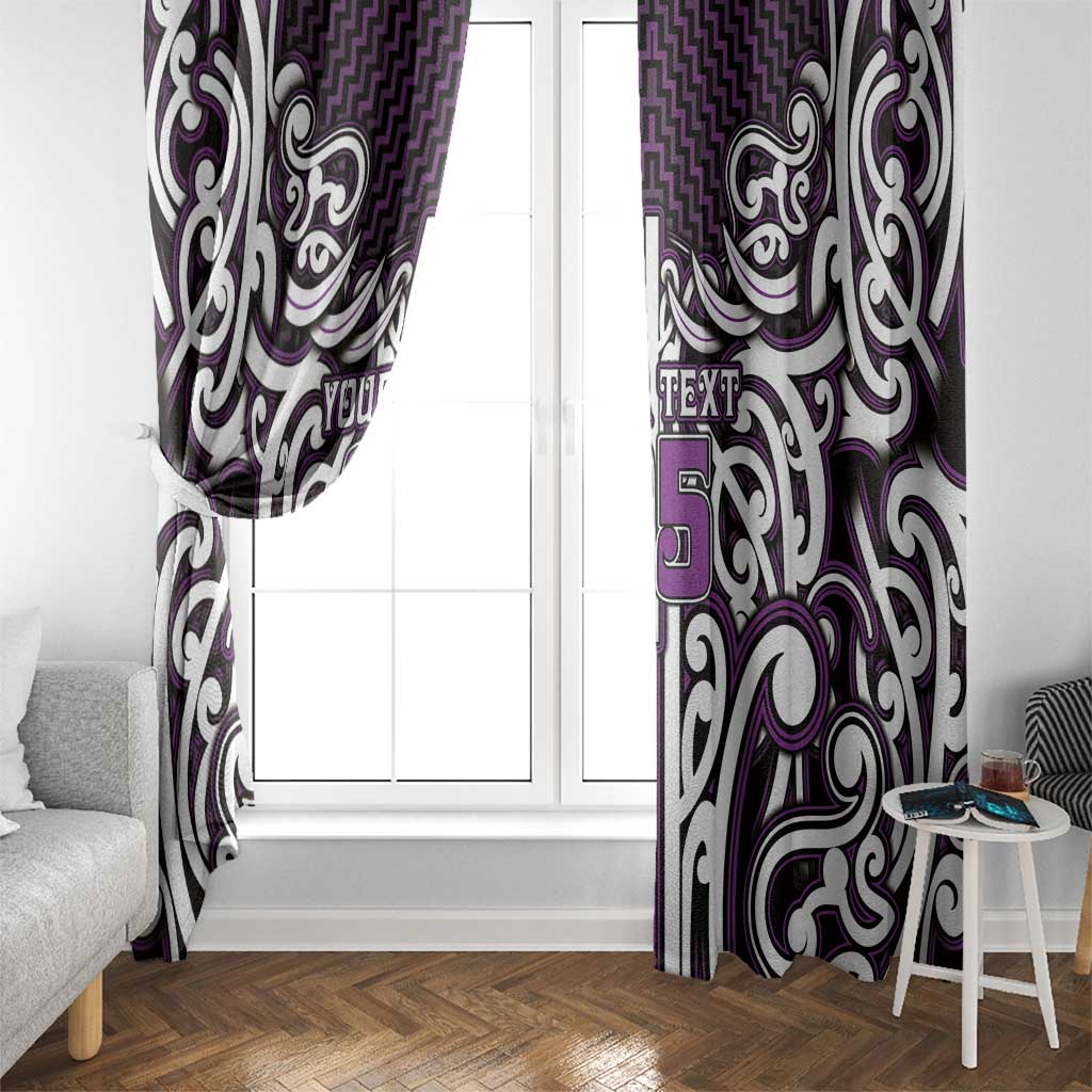 Custom Aotearoa Rangitane Window Curtain Maori Tribal Pattern Mix Poutama LT05 - Polynesian Pride