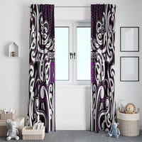 Custom Aotearoa Rangitane Window Curtain Maori Tribal Pattern Mix Poutama LT05 - Polynesian Pride