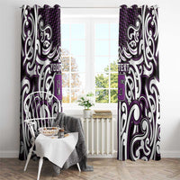 Custom Aotearoa Rangitane Window Curtain Maori Tribal Pattern Mix Poutama LT05 - Polynesian Pride