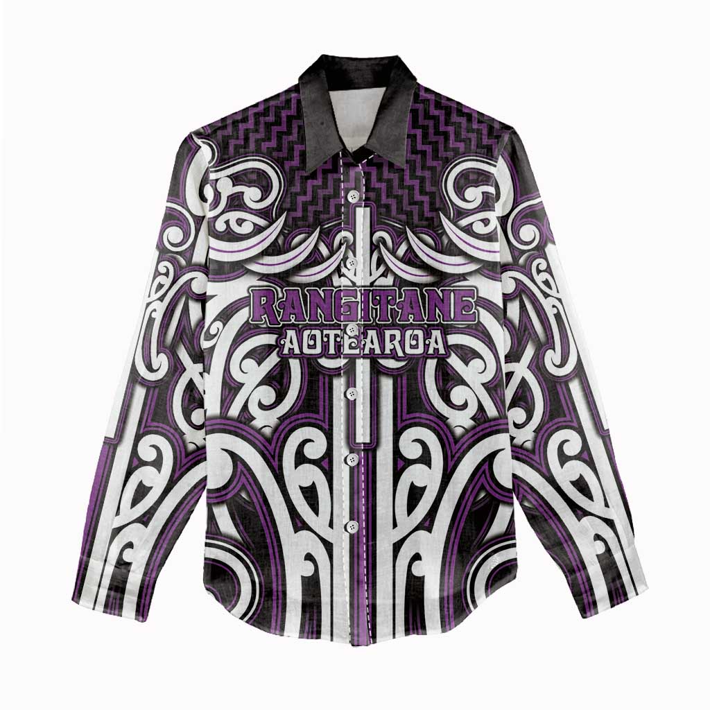 Custom Aotearoa Rangitane Women Casual Shirt Maori Tribal Pattern Mix Poutama LT05 - Polynesian Pride