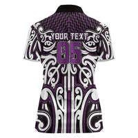 Custom Aotearoa Rangitane Women Polo Shirt Maori Tribal Pattern Mix Poutama LT05 - Polynesian Pride
