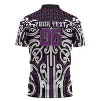 Custom Aotearoa Rangitane Zipper Polo Shirt Maori Tribal Pattern Mix Poutama LT05 - Polynesian Pride