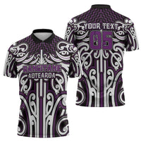Custom Aotearoa Rangitane Zipper Polo Shirt Maori Tribal Pattern Mix Poutama LT05 - Polynesian Pride