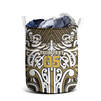 Custom Aotearoa Taranaki Laundry Basket Maori Tribal Pattern Mix Poutama LT05 - Polynesian Pride