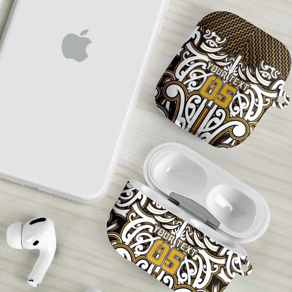 Custom Aotearoa Taranaki AirPods Case Maori Tribal Pattern Mix Poutama LT05 - Polynesian Pride