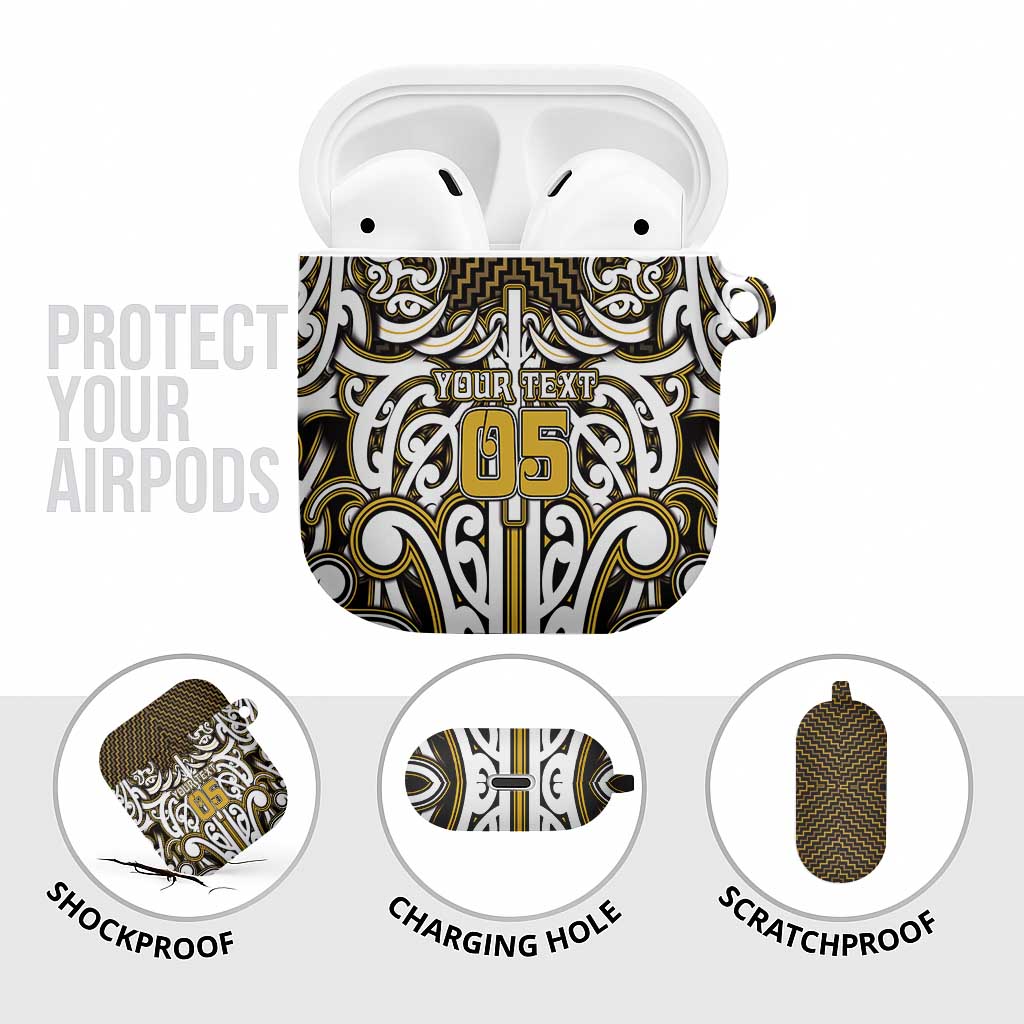 Custom Aotearoa Taranaki AirPods Case Maori Tribal Pattern Mix Poutama LT05 - Polynesian Pride