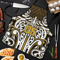 Custom Aotearoa Taranaki Apron Maori Tribal Pattern Mix Poutama LT05 Yellow - Polynesian Pride