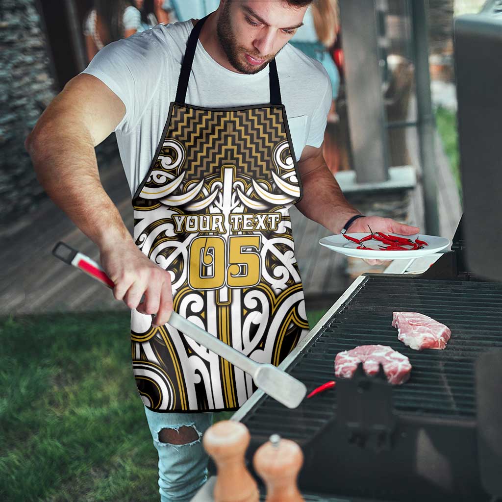 Custom Aotearoa Taranaki Apron Maori Tribal Pattern Mix Poutama LT05 - Polynesian Pride