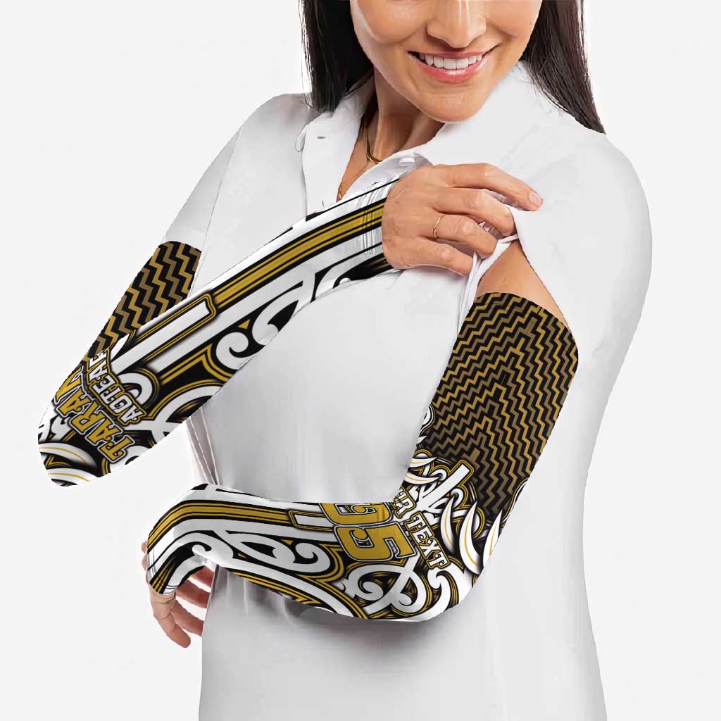 Custom Aotearoa Taranaki Arm Sleeves Maori Tribal Pattern Mix Poutama LT05 - Polynesian Pride